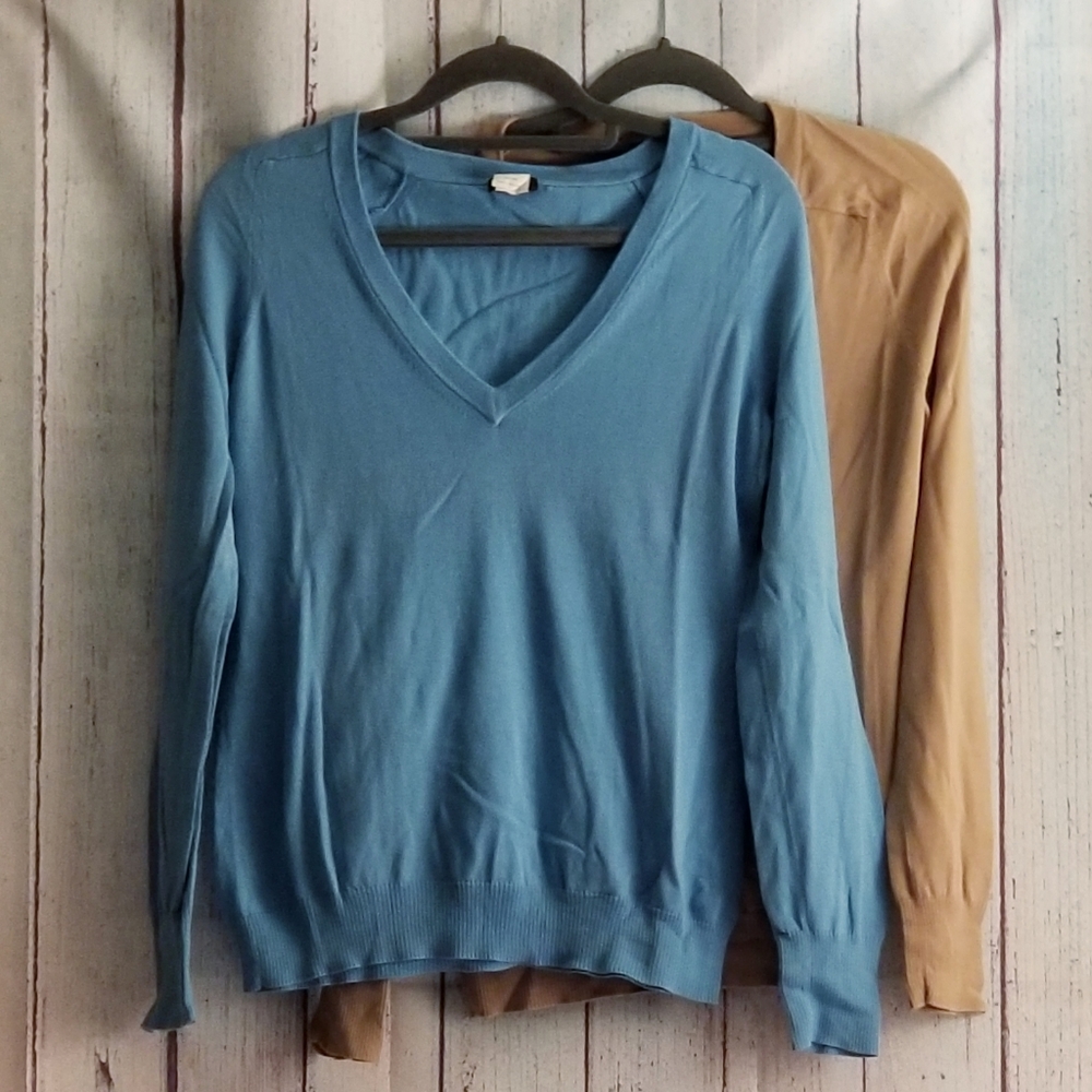 J.Crew LOT OF 2 Deep V-Neck Sweaters